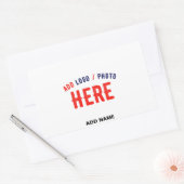 STICKER RECTANGULAIRE MARQUE BLANCHE MODERNE ET PERSONNALISABLE VÉRIFIÉE (Enveloppe)