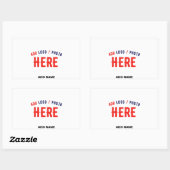 STICKER RECTANGULAIRE MARQUE BLANCHE MODERNE ET PERSONNALISABLE VÉRIFIÉE (Feuille)