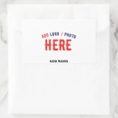 STICKER RECTANGULAIRE MARQUE BLANCHE MODERNE ET PERSONNALISABLE VÉRIFIÉE (Sac)