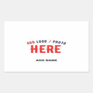 STICKER RECTANGULAIRE MARQUE BLANCHE MODERNE ET PERSONNALISABLE VÉRIFIÉE
