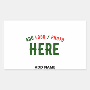 STICKER RECTANGULAIRE MARQUE BLANCHE MODERNE ET PERSONNALISABLE VÉRIFIÉE