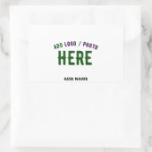 STICKER RECTANGULAIRE MARQUE BLANCHE MODERNE ET PERSONNALISABLE VÉRIFIÉE (Sac)