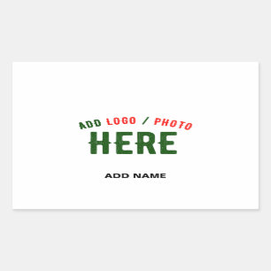 STICKER RECTANGULAIRE MARQUE BLANCHE MODERNE ET PERSONNALISABLE VÉRIFIÉE