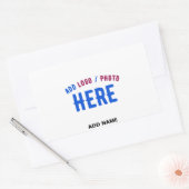 STICKER RECTANGULAIRE MARQUE BLANCHE MODERNE ET PERSONNALISABLE VÉRIFIÉE (Enveloppe)