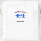 STICKER RECTANGULAIRE MARQUE BLANCHE MODERNE ET PERSONNALISABLE VÉRIFIÉE (Sac)