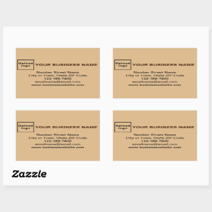 Sticker Rectangulaire Marque commerciale sur l'autocollant rectangle Bro