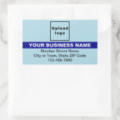 Sticker Rectangulaire Marque d'affaires avec surbrillance sur bleu clair (Sac)