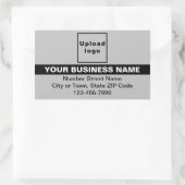 Sticker Rectangulaire Marque d'affaires avec un accent mis sur le gris (Sac)