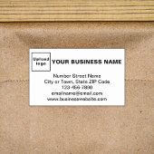 Sticker Rectangulaire Marque d'affaires sur l'autocollant rectangle blan