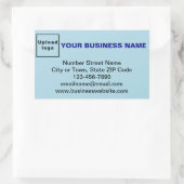 Sticker Rectangulaire Marque d'affaires sur l'autocollant rectangle bleu (Sac)