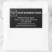 Sticker Rectangulaire Marque d'affaires sur l'autocollant Rectangle noir (Sac)