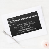 Sticker Rectangulaire Marque d'affaires sur l'autocollant Rectangle noir (Enveloppe)