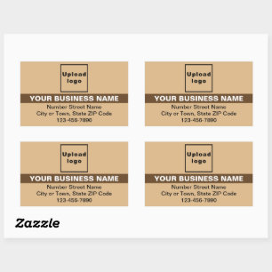 Sticker Rectangulaire Marque d'entreprise avec mise en évidence sur la l