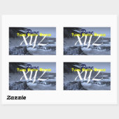 Sticker Rectangulaire Marque Twin Earth : Pure XYZ (Feuille)