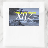 Sticker Rectangulaire Marque Twin Earth : Pure XYZ (Sac)