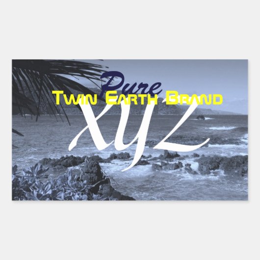 Sticker Rectangulaire Marque Twin Earth : Pure XYZ (Devant)