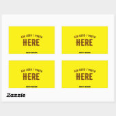 STICKER RECTANGULAIRE MARQUE VÉRIFIÉE JAUNE CLAIR ET MODERNE (Feuille)