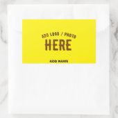 STICKER RECTANGULAIRE MARQUE VÉRIFIÉE JAUNE CLAIR ET MODERNE (Sac)