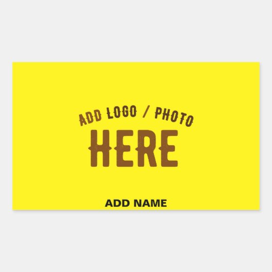 STICKER RECTANGULAIRE MARQUE VÉRIFIÉE JAUNE CLAIR ET MODERNE (Devant)