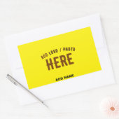 STICKER RECTANGULAIRE MARQUE VÉRIFIÉE JAUNE CLAIR ET MODERNE (Enveloppe)