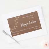 Sticker Rectangulaire Marron rustique papier empreinte de patte de chien (Enveloppe)