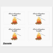 Sticker Rectangulaire Marshmallow Roaster officiel (Feuille)