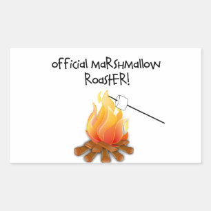 Sticker Rectangulaire Marshmallow Roaster officiel