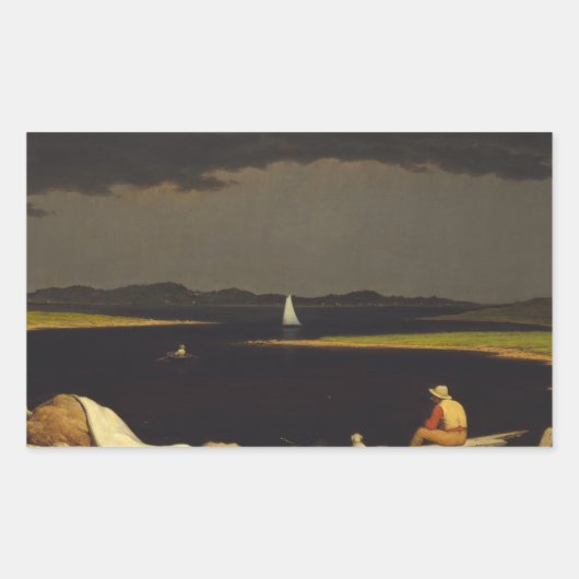 Sticker Rectangulaire Martin Johnson Heade - À l'approche de l'orage (Devant)