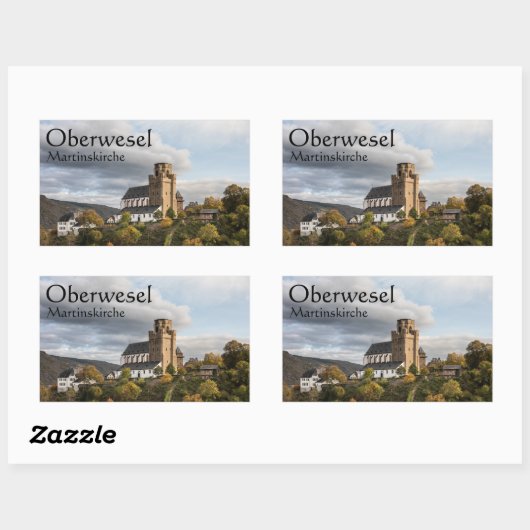 Sticker Rectangulaire Martinskirche Oberwesel (Feuille)