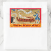 Sticker Rectangulaire Martyre du Saint-Laurent, avec deux religieuses (M (Sac)