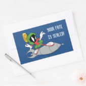 Sticker Rectangulaire MARVIN MARTIAN™ Riding Rocket (Enveloppe)