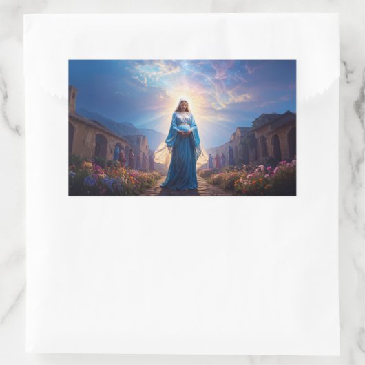 Sticker Rectangulaire Mary of Nazareth Walking Alone (Sac)