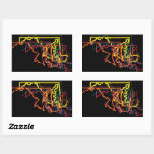 Sticker Rectangulaire maryland pride flou (Feuille)