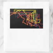 Sticker Rectangulaire maryland pride flou (Sac)