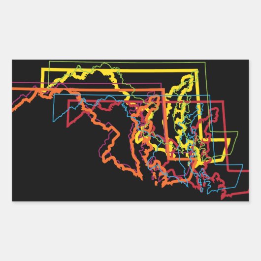 Sticker Rectangulaire maryland pride flou (Devant)