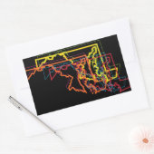 Sticker Rectangulaire maryland pride flou (Enveloppe)