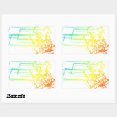 Sticker Rectangulaire masachusetts refroidissement flur (Feuille)
