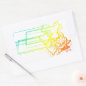Sticker Rectangulaire masachusetts refroidissement flur (Enveloppe)