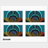 Sticker Rectangulaire Masaï couleurs Hakuna Matata (Feuille)