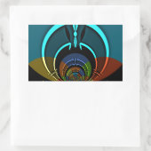 Sticker Rectangulaire Masaï couleurs Hakuna Matata (Sac)