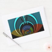 Sticker Rectangulaire Masaï couleurs Hakuna Matata (Enveloppe)