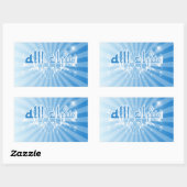 Sticker Rectangulaire MashaAllah violet chevalet de fleurs islamiques (Feuille)