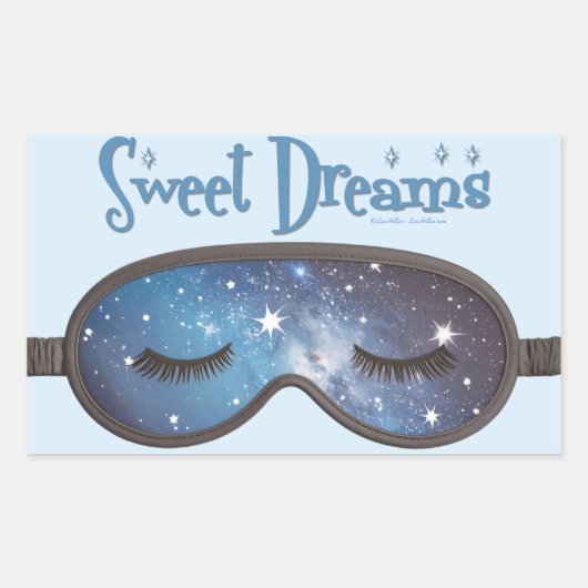 Sticker Rectangulaire Masque de visage Sweet Dreams (Devant)
