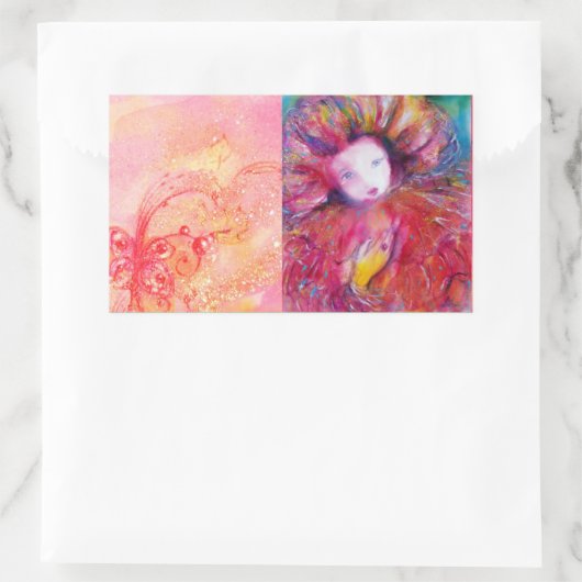 STICKER RECTANGULAIRE MASQUE EN ROUGE (Sac)