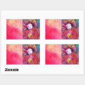 STICKER RECTANGULAIRE MASQUE EN ROUGE (Feuille)