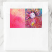 STICKER RECTANGULAIRE MASQUE EN ROUGE (Sac)