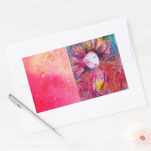 STICKER RECTANGULAIRE MASQUE EN ROUGE (Enveloppe)