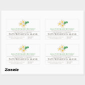 Sticker Rectangulaire Masque ou autre produit de beauté frangipani art (Feuille)