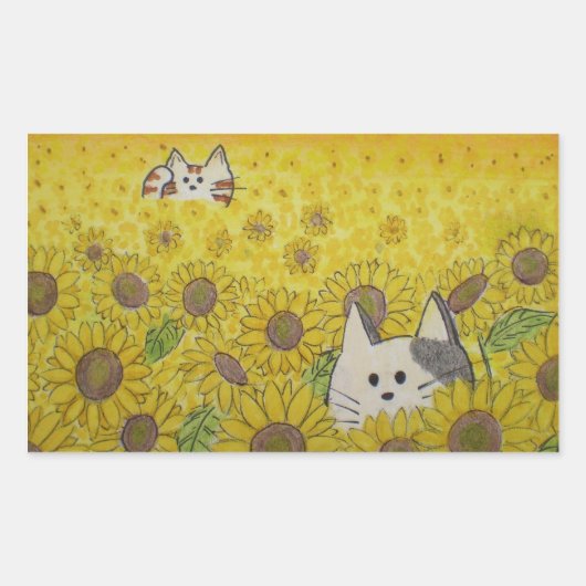 Sticker Rectangulaire Masquer et rechercher l'autocollant (Devant)