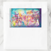 Sticker Rectangulaire MASQUERADE, Mardi Gras Masques, Danse, Musique (Sac)